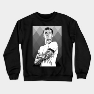 Toni Kroos portrait greyscale fan art Crewneck Sweatshirt